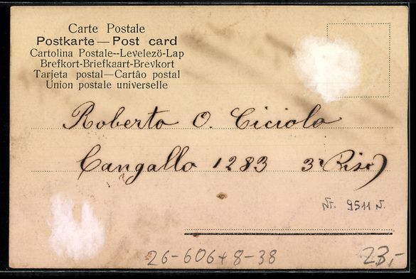 Cartoline postali: Handgemalt: Maler Fernand Farer mit Farb – Usato da Berlin venduto da bartko-reher 1