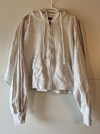 Abercrombie & Fitch Kapuzen-Jacke Damen Grösse M in hellgrau
