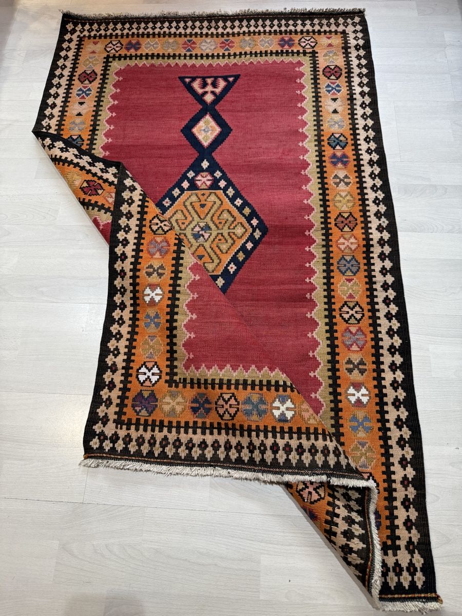 Kelim Teppiche: Orientteppich, Kelim Vintage Look, 140x86 – Gebraucht aus Büron von Filadefia-888 3