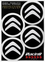 Citroen Nabendeckel Aufkleber Sticker 48mm 4er Set