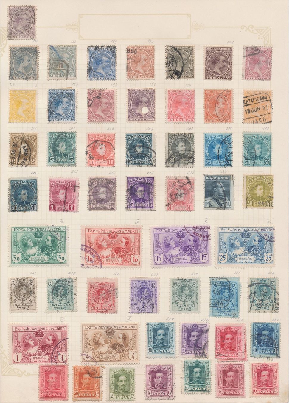 Alle Briefmarken: Alt - Spanien, Interessantes Lot – Gebraucht aus Winterthur von Zupogeru 1