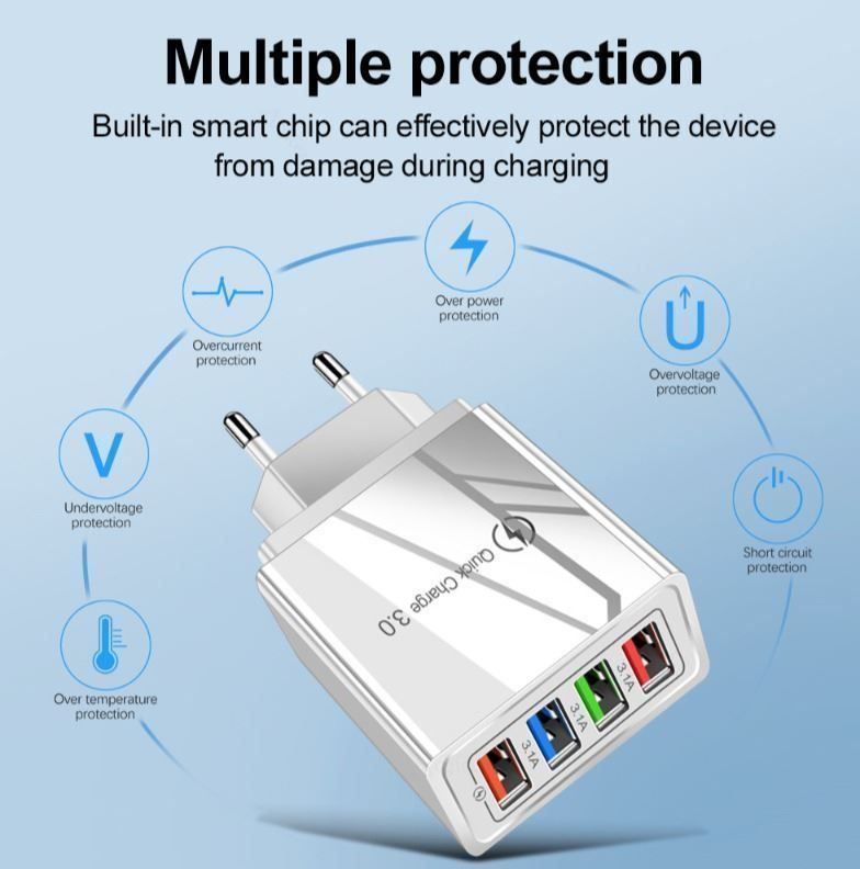 Chargements: Chargeur QC 3.0 avec 4 ports USB – Neuf (Voir description) à Yverdon-les-Bains par rogi80 7