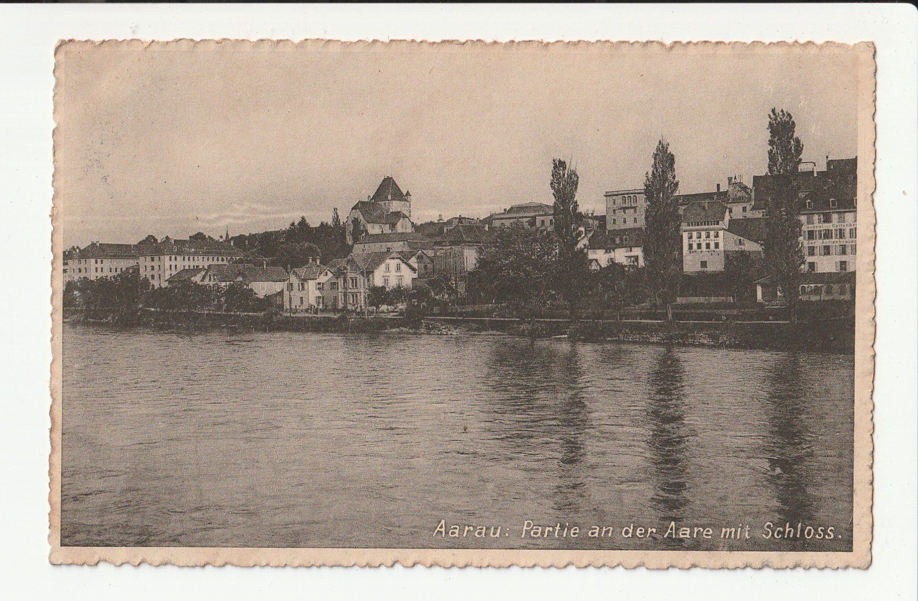 Cartoline postali: Aarau mit Aare und Schloss – Usato da Rheineck venduto da rhynegg