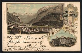 Litho Engelberg, Totalansicht, Hotel Son