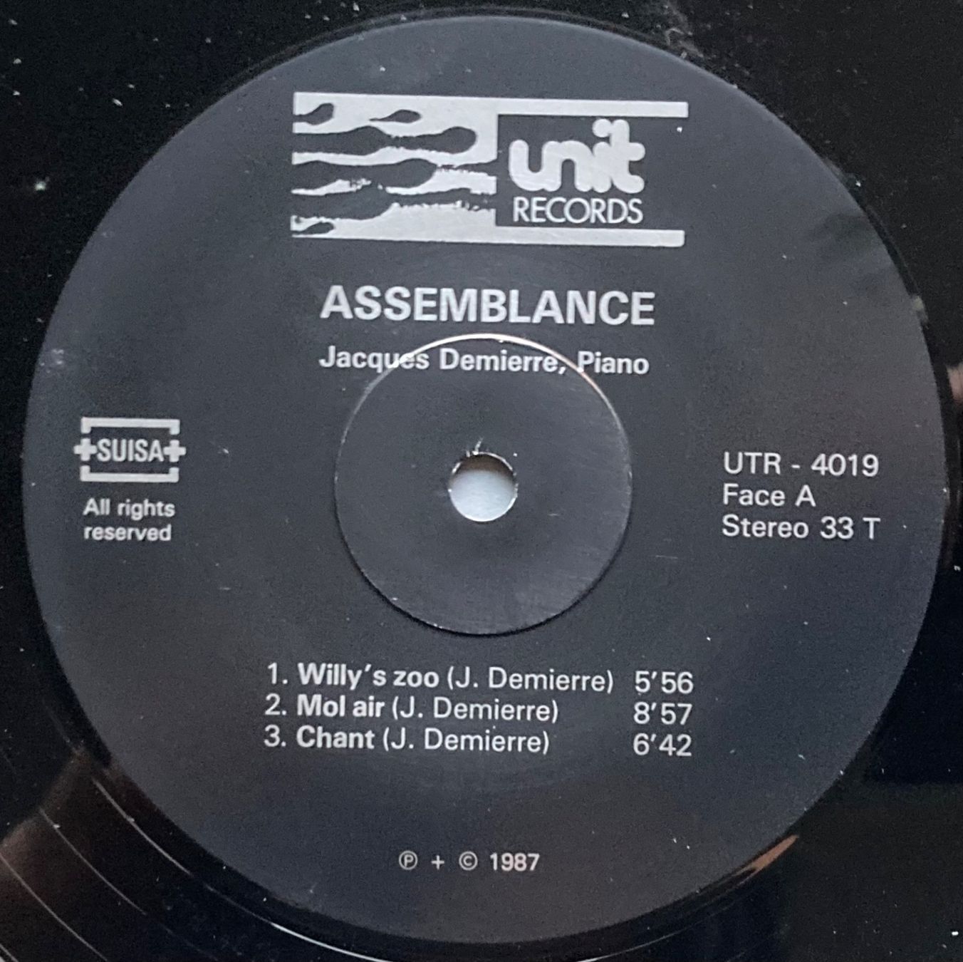 Schallplatten: JACQUES DEMIERRE - ASSEMBLANCE – Gebraucht aus Poliez-Pittet von Newtown-Records 2