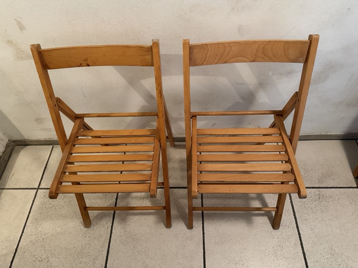 Sedie: Two wooden folding chairs – Usato da Zürich venduto da aus_r2dq