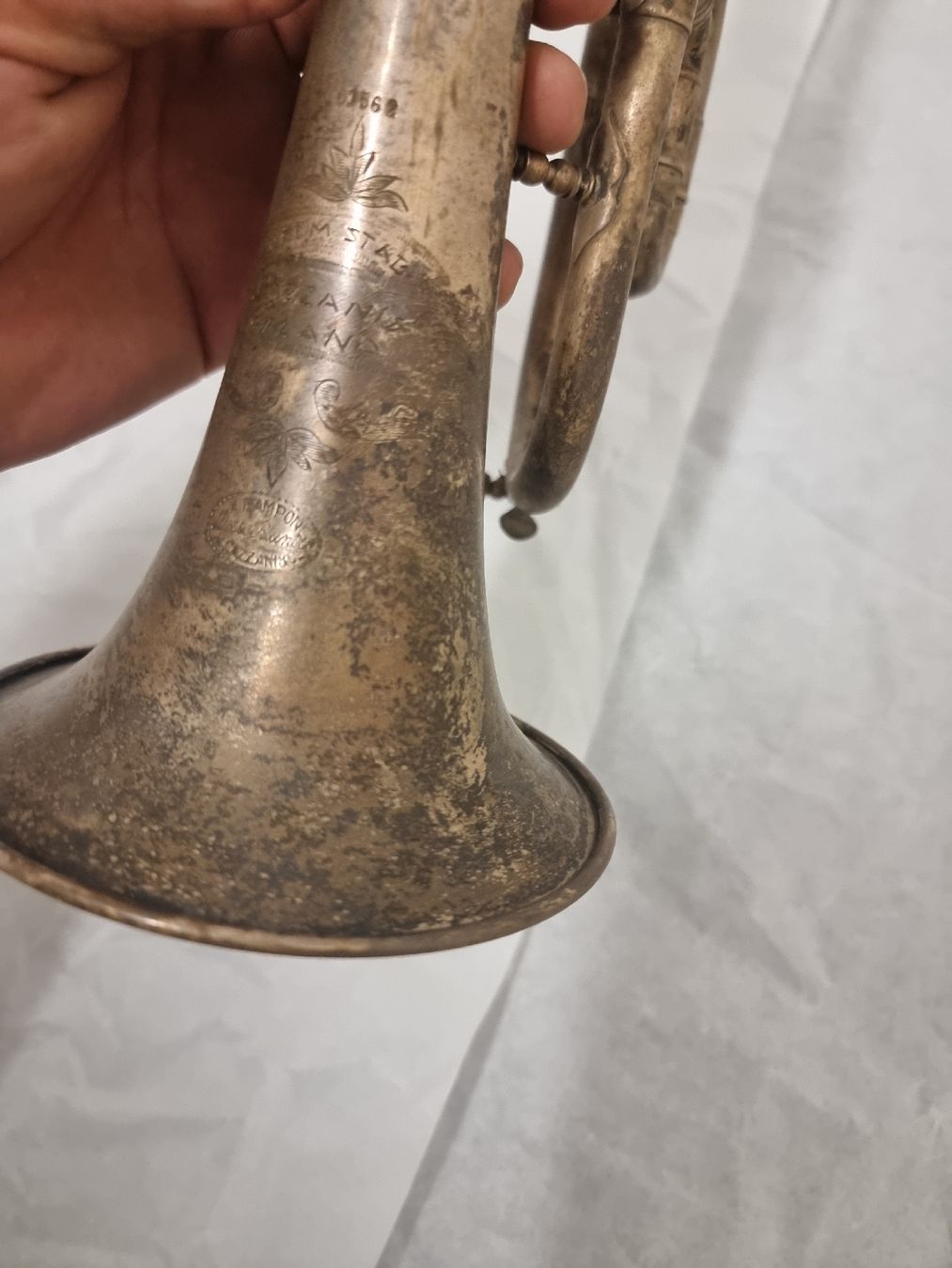 Vintage Strumenti musicali: Cornet à piston vintage, modèle REM STAR, argenté,  – Usato da Olten venduto da Mezopotamya 4