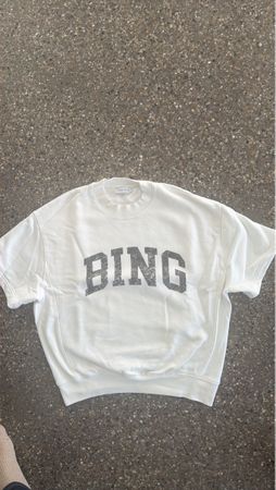 Anine Bing Sweatshirt weiss kurzarm neuwertig