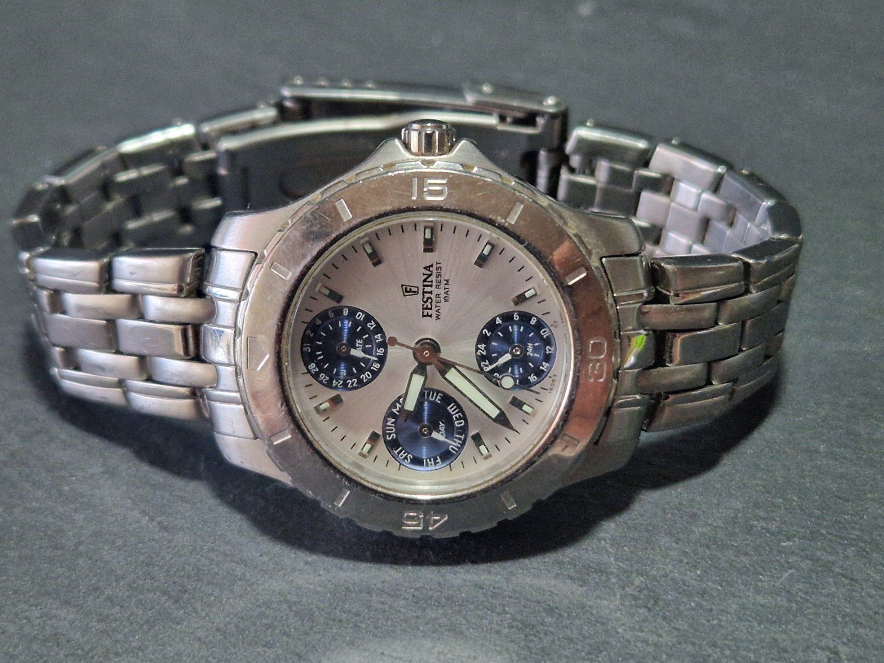 Festina Orologi: Festina Multifunktion Edelstahluhr – Usato da Winterthur venduto da Sadega 2