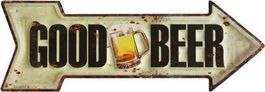 Pfeil Blechschild 3D-GOOD BEER