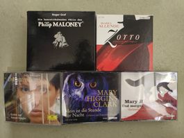 5 x Hörbuch auf 33 CDs (Philip Maloney, Zorro etc.)