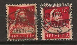 CH126 - Buste de Tell 126I - 126II obl.