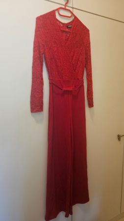 Jumpsuit elegante rosso Chicme tg.S nuovo misto viscosa