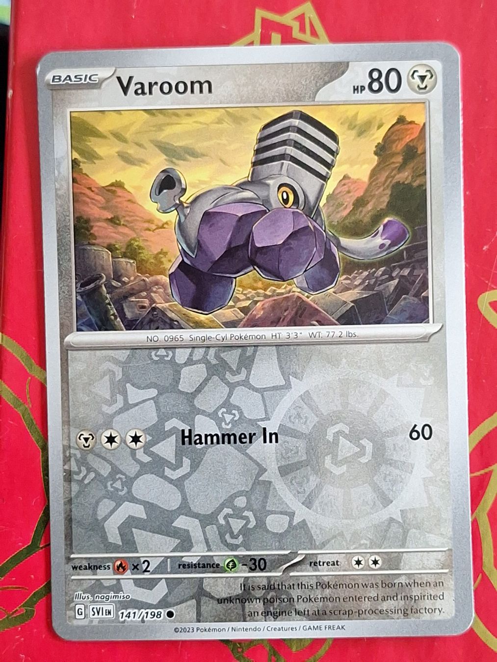 Pokémon Carte collezionabili: Varoom - Pokemon Reverse Holo Scarlet Violet – Usato da Altstätten SG venduto da GGsGameshop