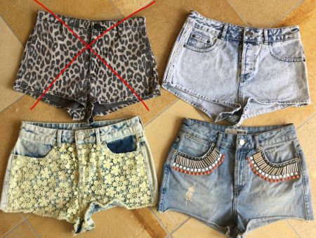Kleiderpaket 3 Paar Hotpants Jeans Shorts Topshop Grösse 36