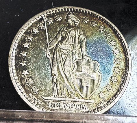 Alle Münzen: 2 FRANKEN 1875 SILBER SELTEN !!! – Gebraucht aus Aurigeno von SCS 4
