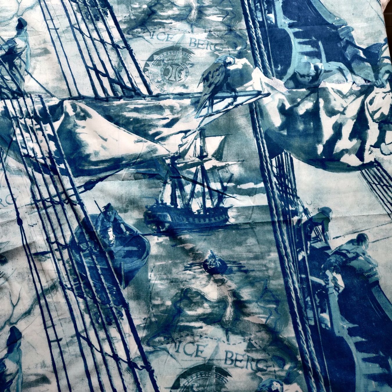 Tessuti: Designer Baumwolle Panel ICEBERG 1.5x1x50 Sailing blu – Nuovo (secondo la descrizione) da Lufingen venduto da Voyager7 1