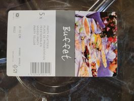 Fondue Teller (Plastik) mit Einteilung, 70 Stk