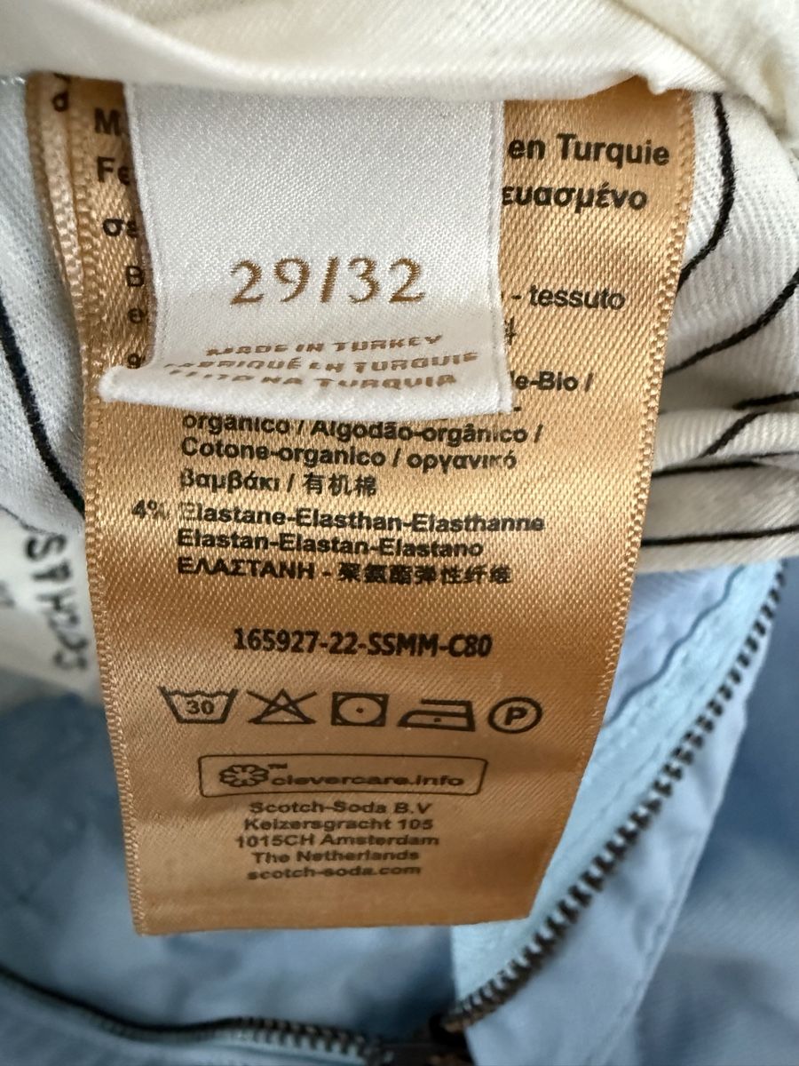 Maison Scotch Pantaloni: Scotch & Soda Mott Hose Hellblau Gr. 29/32 – Nuovo (secondo la descrizione) da Zürich venduto da kavebe 2