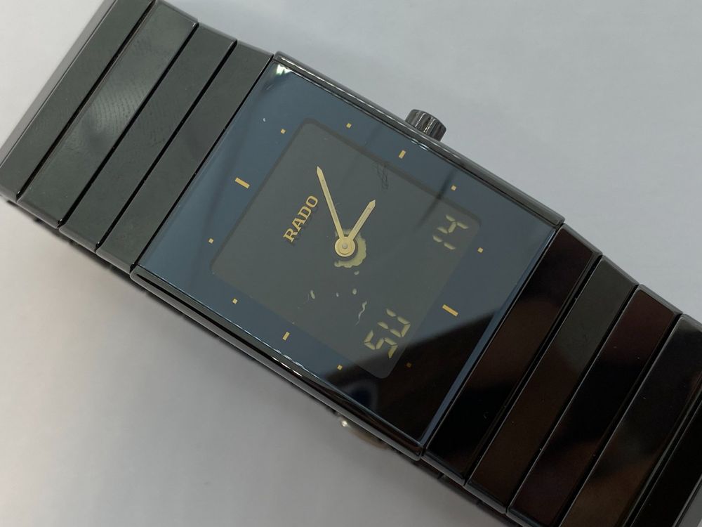 Rado Ceramica L Multifunction matt 28x33mm Quarz läuft /F427 (Gebraucht ...