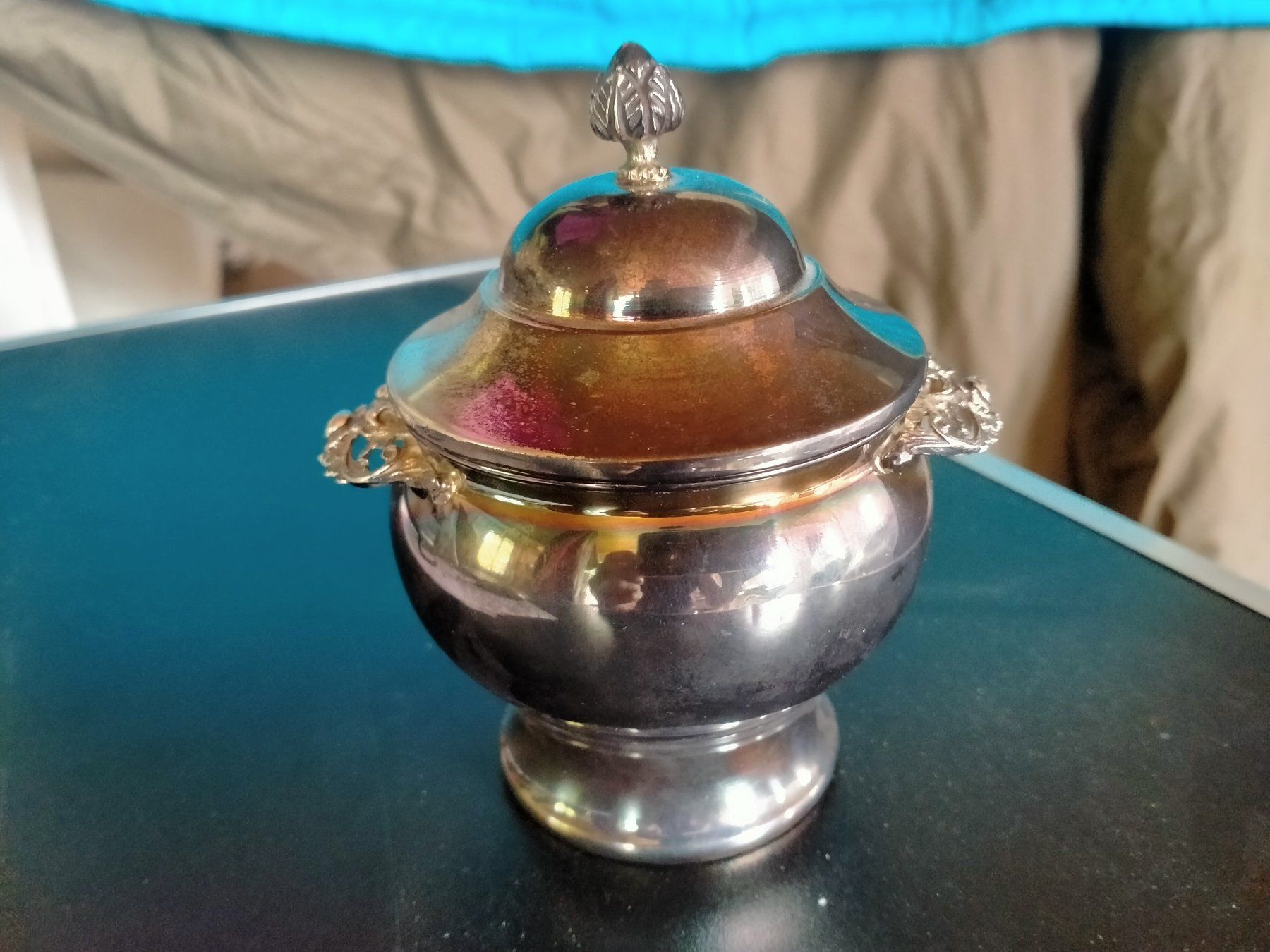 Set di piatti: Silber Dose / Silver can 800 / sugar bowl lidded bowl ... – Usato da Küssnacht am Rigi venduto da perlboote 1