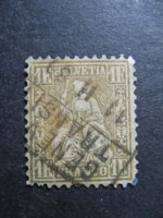 Sitzende Helvetia 1 Franken gestempelt