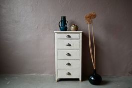 Petit meuble commode en bois semainier vintage rétro patiné