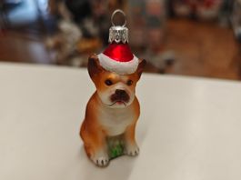 Ornament Bulldogge / Hund Beige / Braun
