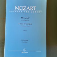 Mozart Krönungsmesse Klavierauszug Bärenreiter Urtext