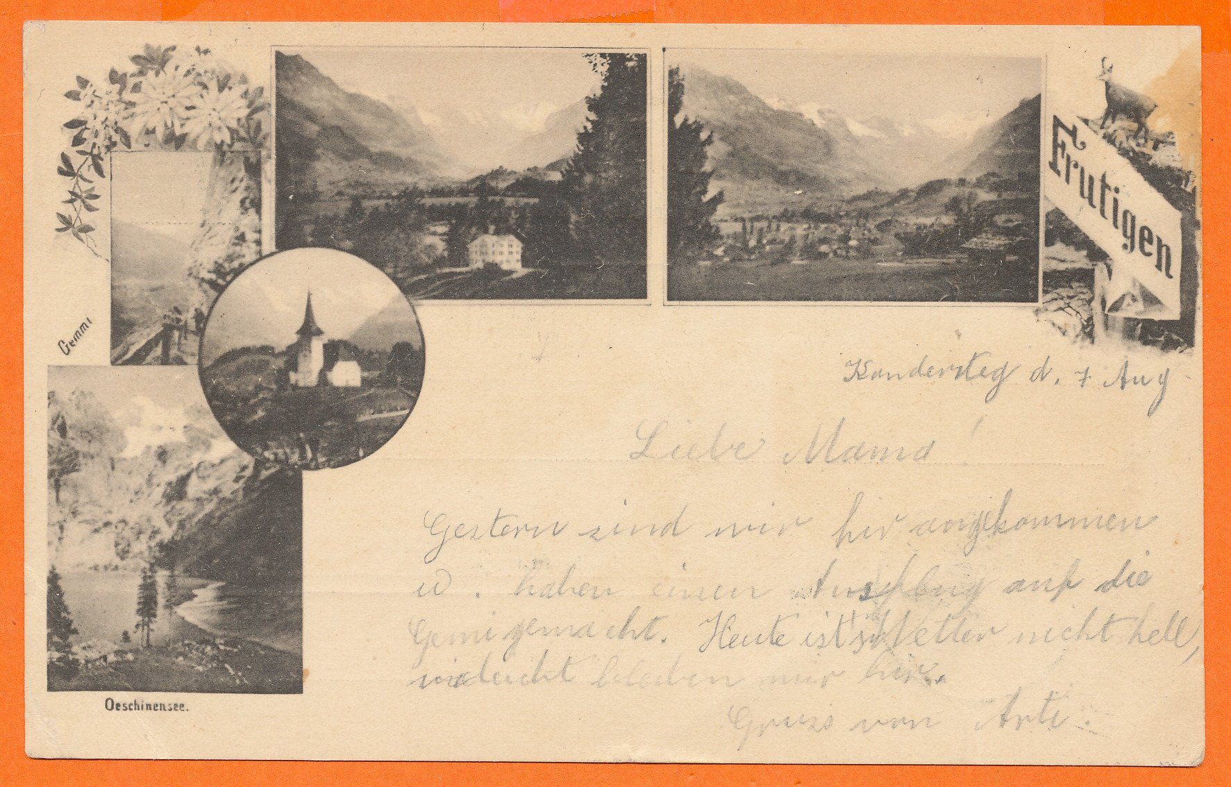 Cartoline postali: FRUTIGEN / BE - 5-Bilder 1899 – Usato da Liestal venduto da flohmy