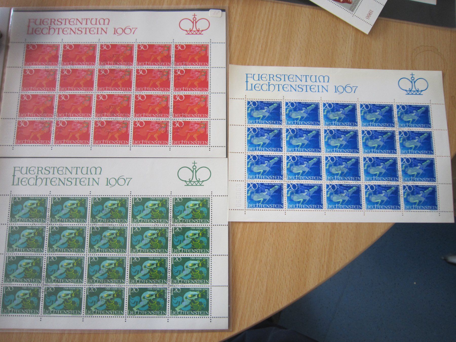 Tutti i francobolli: 1967 schöne Blöcke Lichtenstein – Usato da Giubiasco venduto da sal_9j6w
