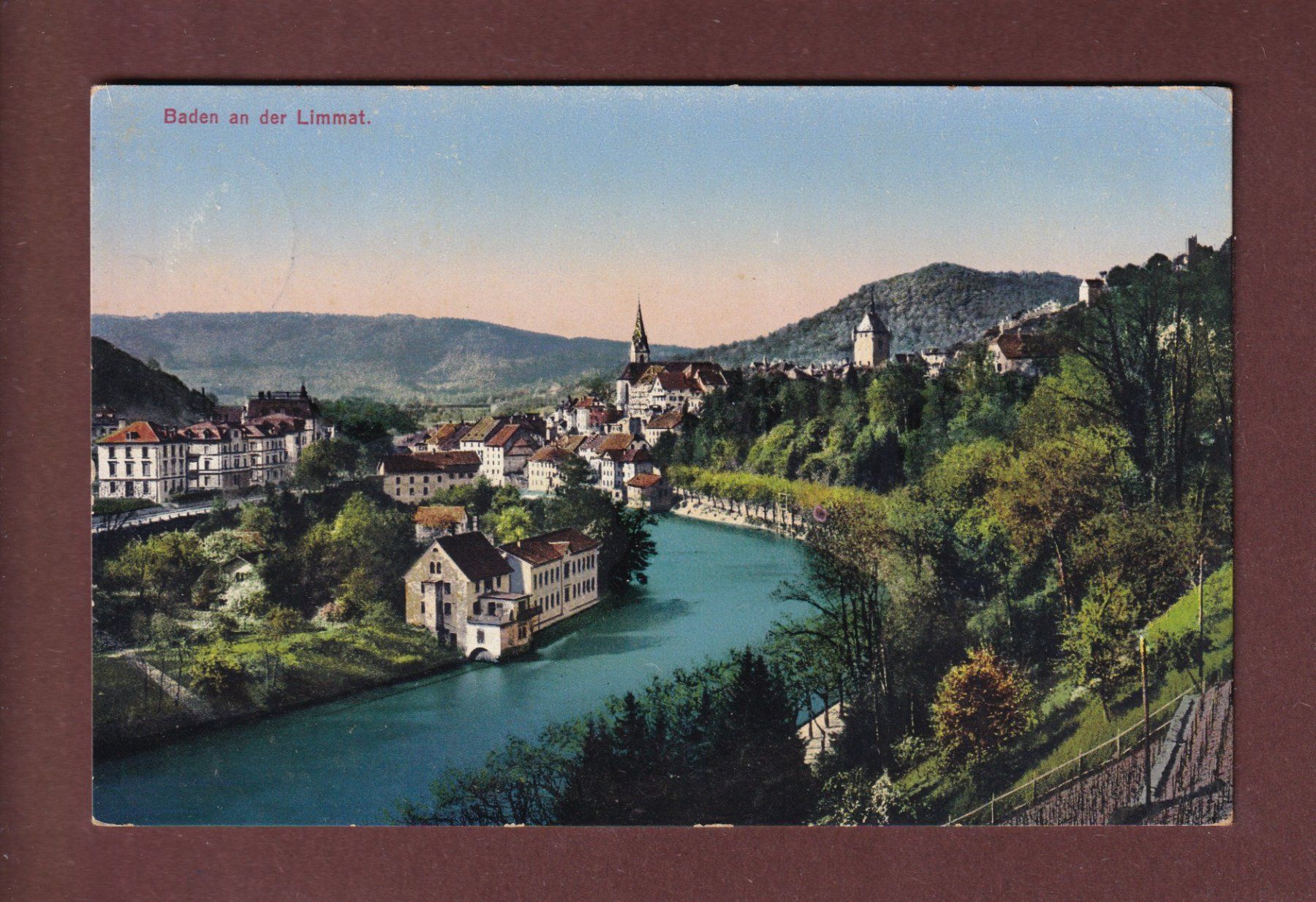 Cartoline postali: BADEN an der Limmat - Feldpost – Usato da Pully venduto da nicecards-shop