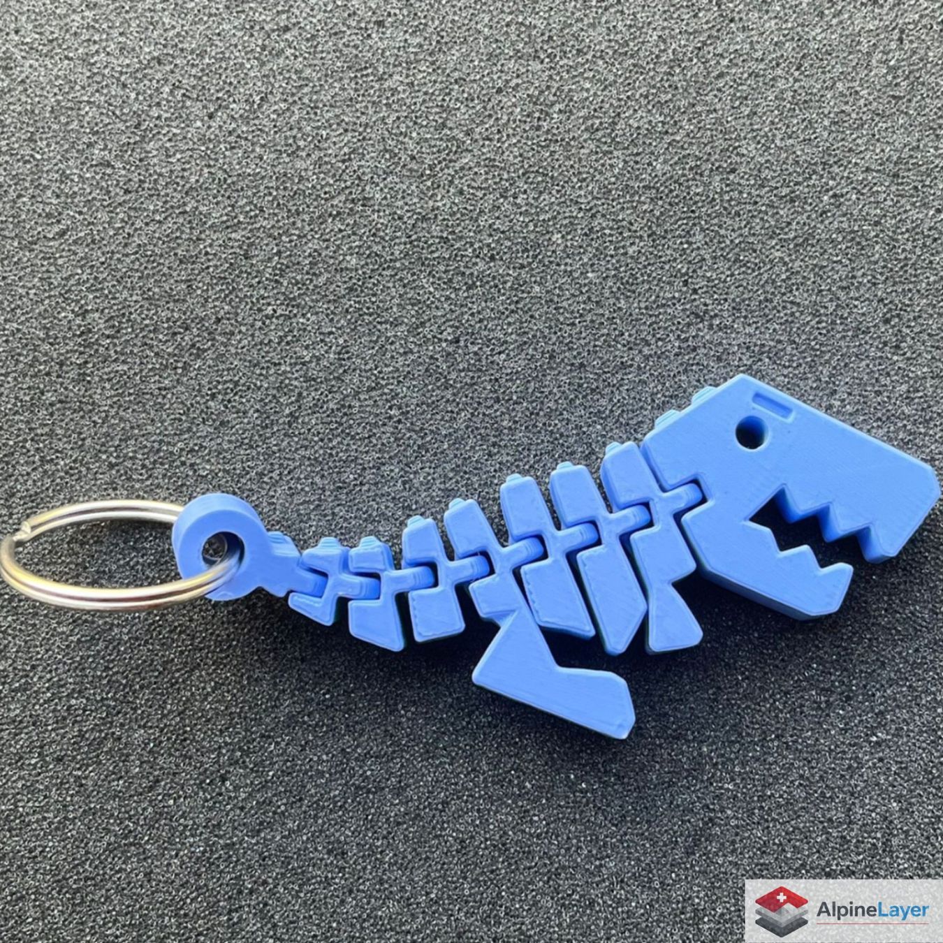 Portachiavi: Flexi Rex Dinosaur Keychain 3D Printed Light Blue – Nuovo (secondo la descrizione) da Losone venduto da AlpineLayer 3