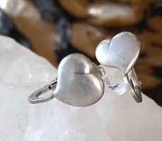 OHRRINGE IN 800 925 SILBER CLIPS HERZ