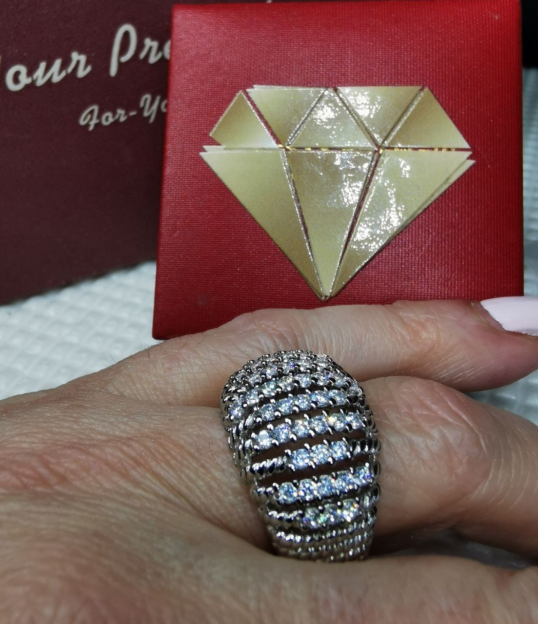 Anelli: Bague argent avec zircons cubiques – Nuovo e nell'imballaggio originale da Reconvilier venduto da Tsma67 3