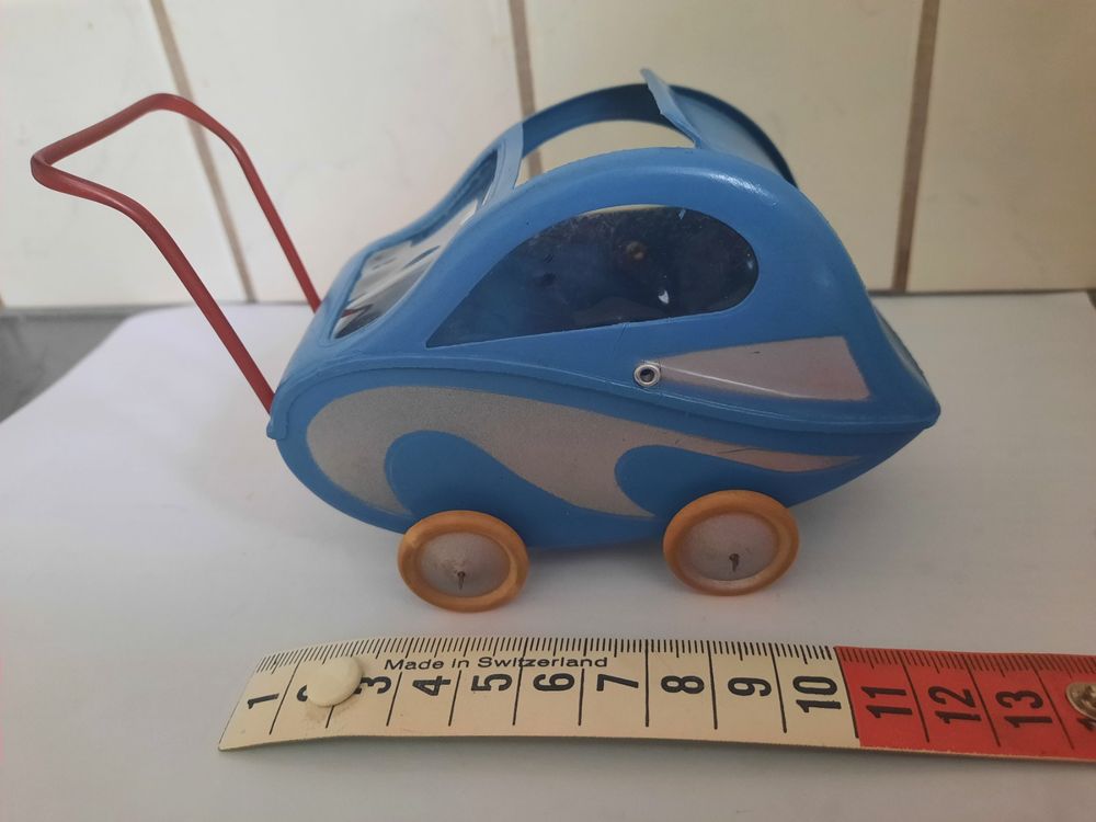 Jolie Poussette Ancienne Pour Poupée Avec Baigneur, Années 1940/1950