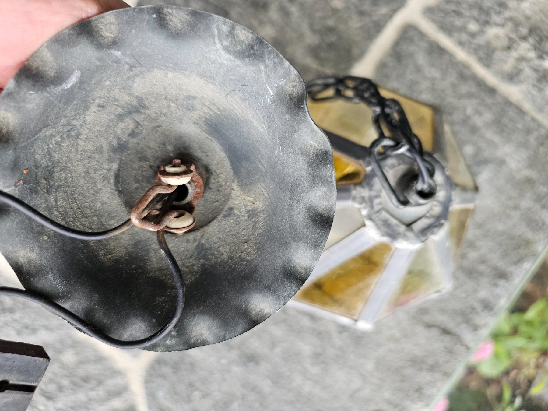 Lustres & lampes de plafonds: Sehr schöne alte / antike Hängelampe – D'occasion à Kreuzlingen par Distein 5
