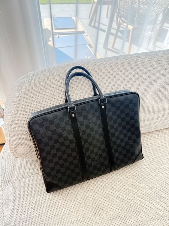 Louis Vuitton Porte Document Aktentasche schwarz (Gebraucht) in