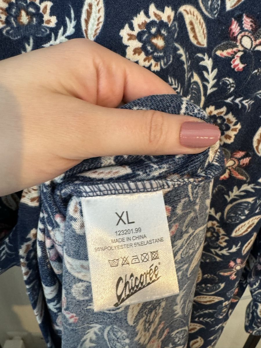 Maglioni & Felpe: Chicoree Pullover, Gr. XL, blau mit Blumenmuster, Top Zustan – Usato da Baden venduto da CompraCaro 3