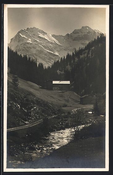 Cartoline postali: Davos, Sertigtal, Blick ins Tal mit Flus – Usato da Berlin venduto da bartko-reher
