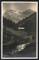 Davos, Sertigtal, Blick ins Tal mit Flus