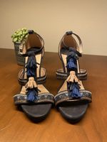 Glitzer High Heels, Cayetano Giménez, dunkelblau, Gr. 36
