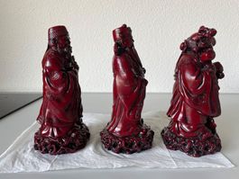 Statuen, 3 Stück, chinesisch