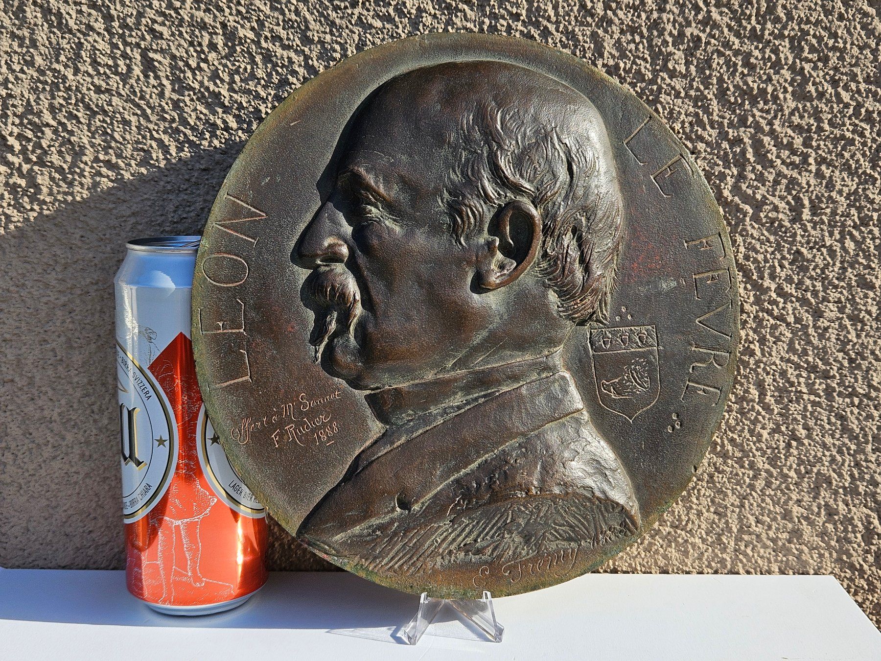 Sculture & Statue: Leon Lefèvre, signiert E. Frémy 1888, Medaillon – Usato da Lugano venduto da Numisartes