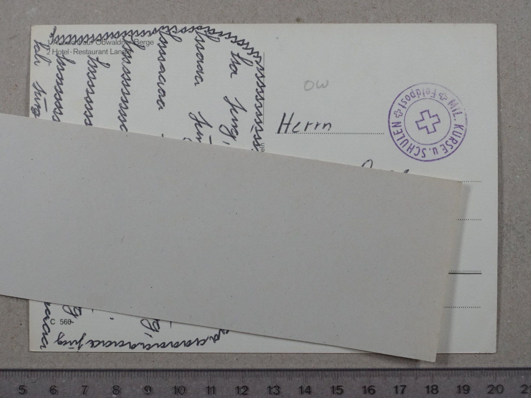 Cartes postales: Glaubensberg Langis, Feldpost – D'occasion à Lenzburg par fh1 1