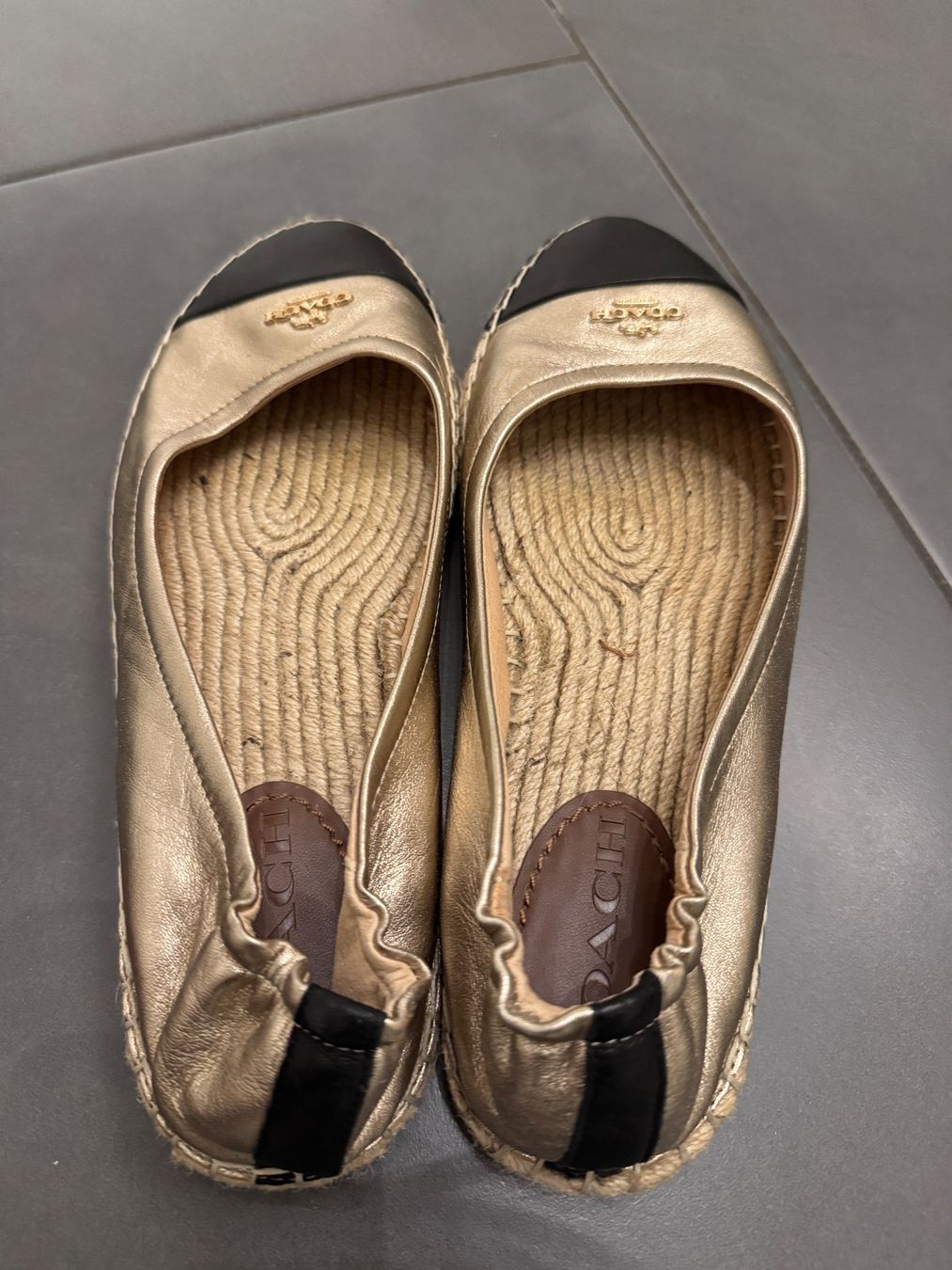 Coach Scarpe da donna: Coach Espadrilles, Gold/Schwarz, Grösse 7.5/38 – Usato da Luzern venduto da MvS79 1