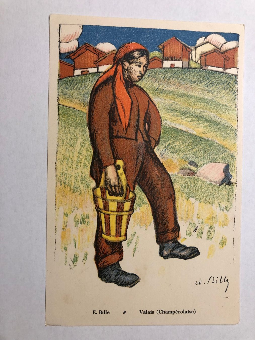 Cartoline postali: Ansichtskarte E. Bille Valais Champérolaise ungelaufen – Usato da Pfäffikon ZH venduto da Waltoversand