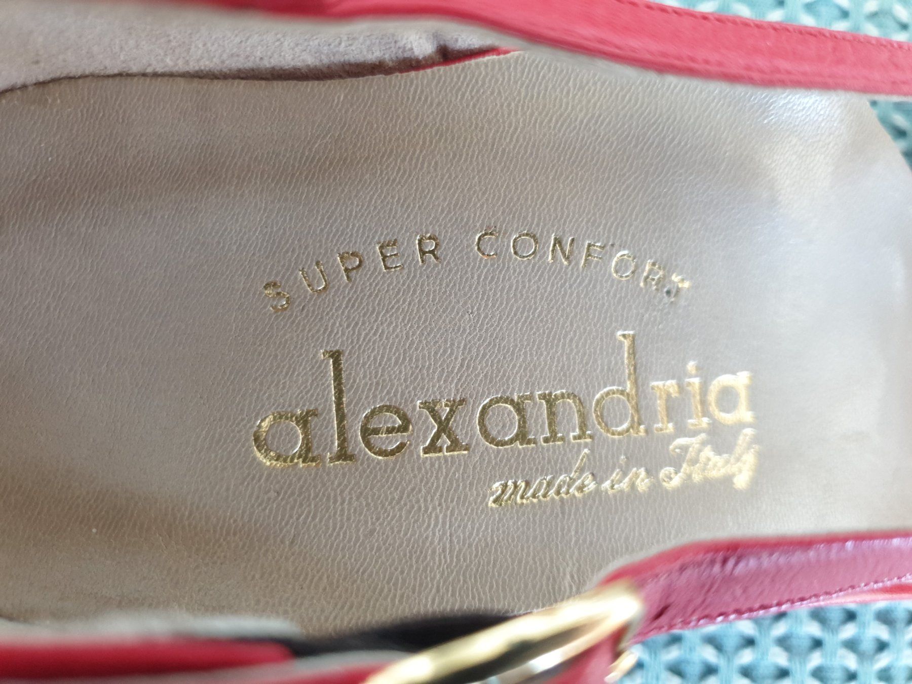 Chaussures femmes: rote offene Pumps aus Leder – Neuf (Voir description) à Schmerikon par Oxbow 4