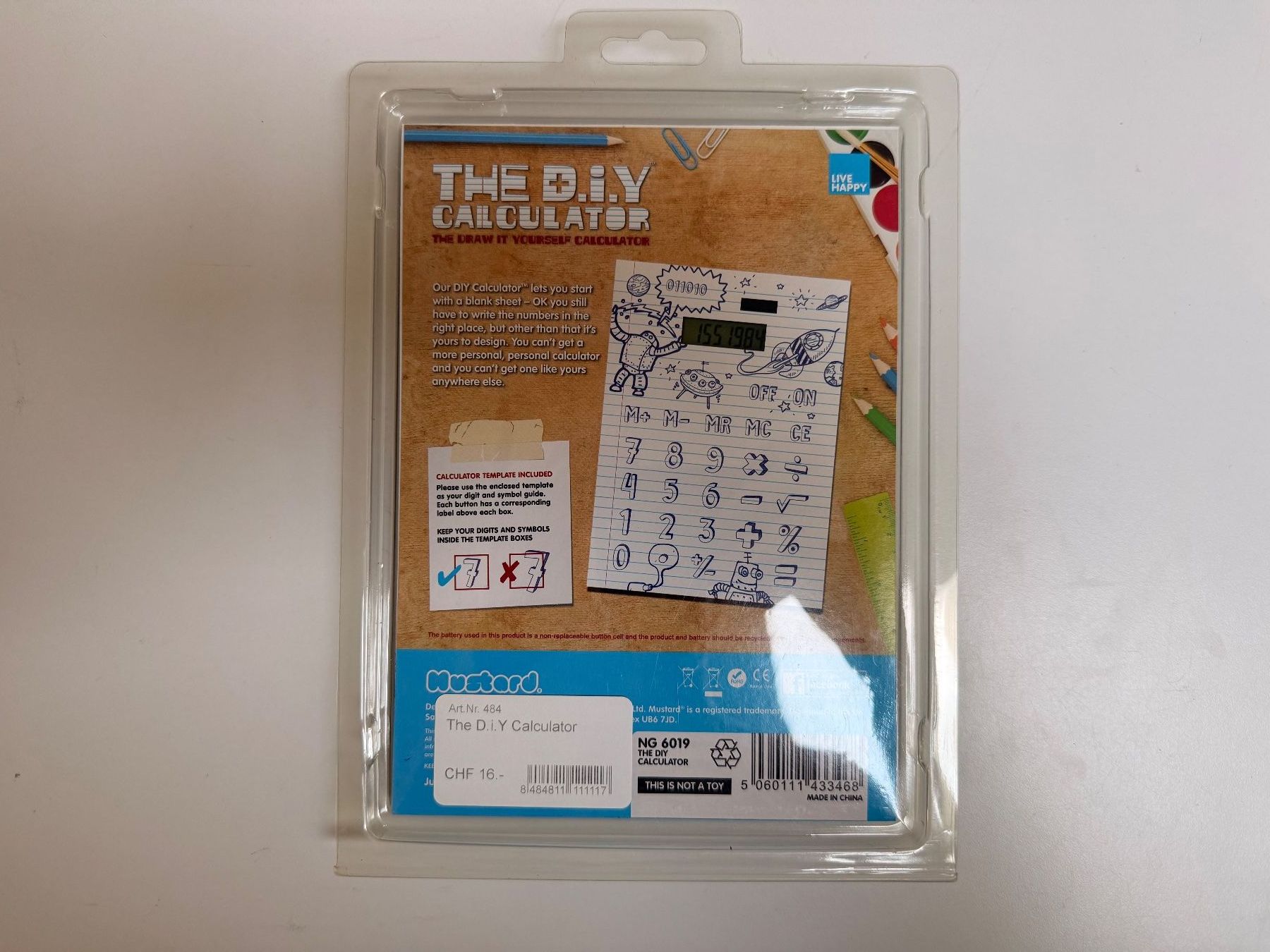 Calcolatrici tascabili: Taschenrechner The D.I.Y. Calculator Neuware – Nuovo e nell'imballaggio originale da Zug venduto da isdach 1