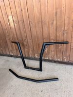2x Motorrad Lenker schwarz – Ape Hanger & Drag Bar